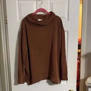 ANDREE BY UNIT Brown Cowl Neck Sweater